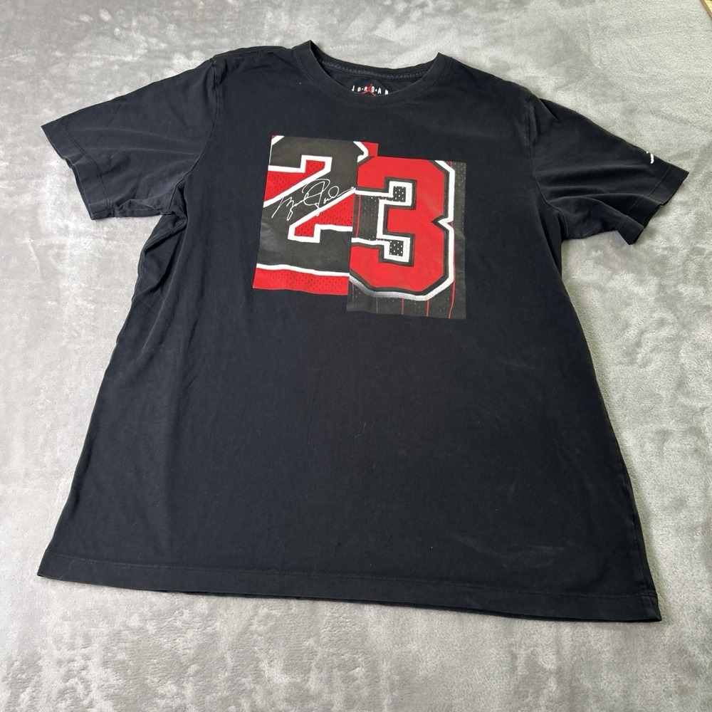 Jordan T-Shirt Adult Size L #23 Black Red